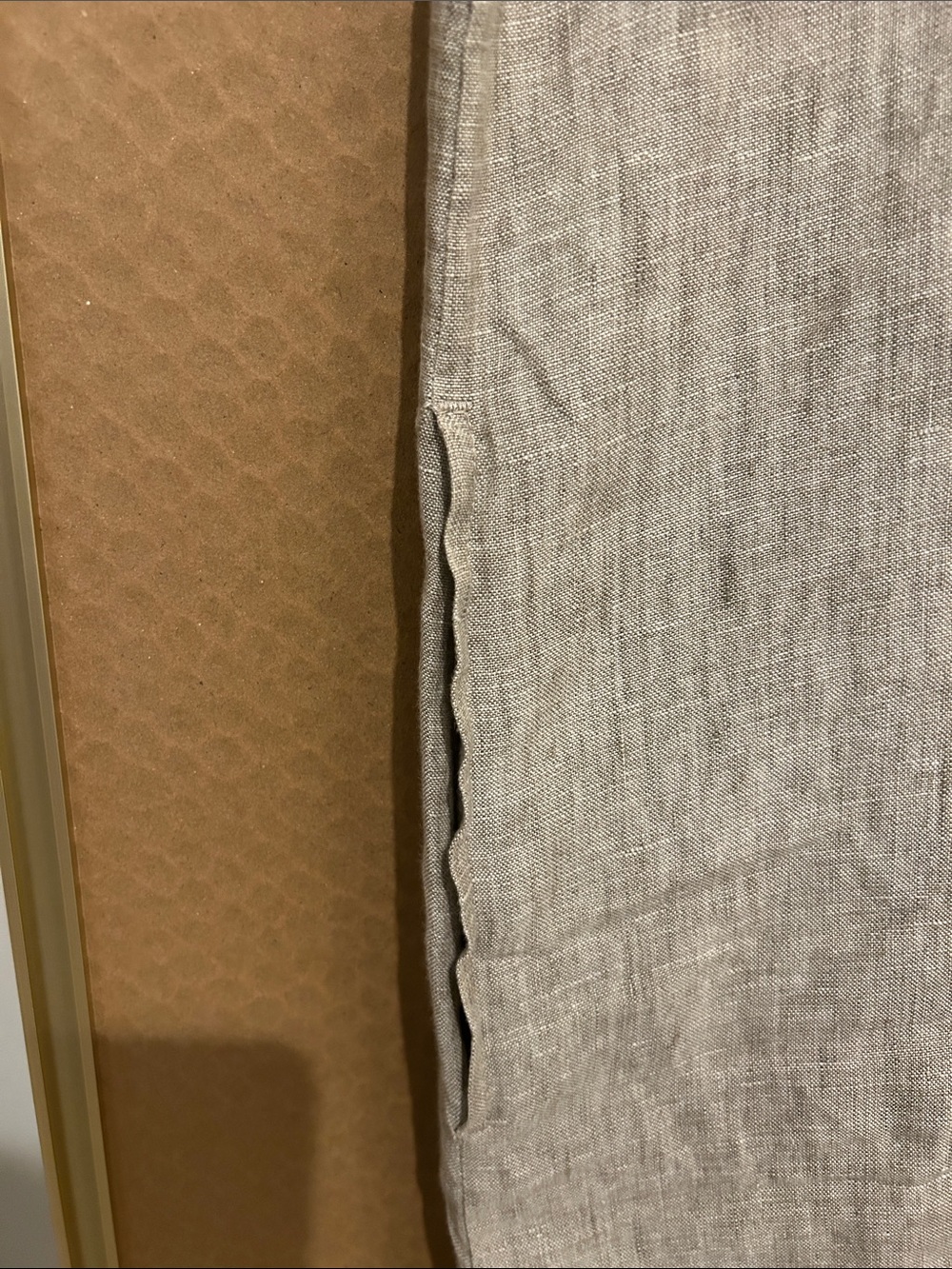 Eileen Fisher Neutral Taupe Linen Button Dress - Picture 5 of 6